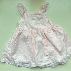 New with out tags pink stripe dress lined